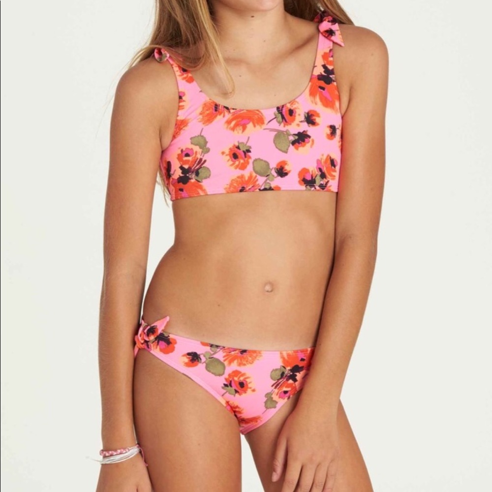 GIRLS' (Black) BELLA BEACH TANK SWIM SET